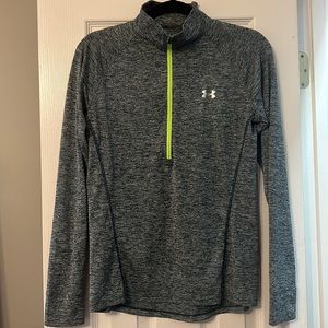 Under Armour Heathered Blue Loose Fit Quarter Zip
